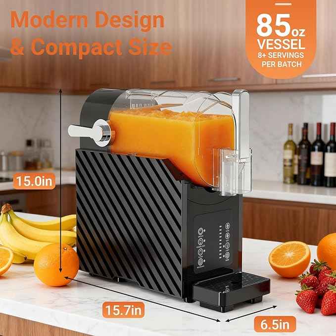 Erivess Slushie Machine, 85 oz Slushy Maker for Home with Auto-Clean & Low Noise, Professional Frozen Drink Maker, No Ice Needed, 3 Preset Programs, Frozen Margaritas, Frappés, Milkshake