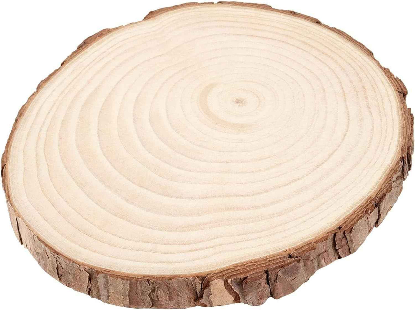 FUNSUEI 12 PCS 5.9-6.3 Inch Unfinished Natural Wood Slices, Natural Wood Coasters with Bark, Wooden Circles for DIY Arts and Crafts, Christmas Ornaments,Rustic Wedding Ornaments