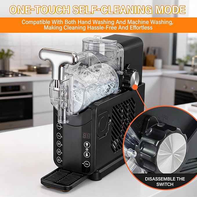 2-in-1 smoothie/soft ice cream machine, 57oz Frozen Drink Maker, 5 Preset Modes, Auto-Cleaning, No Ice Needed, for Milkshakes, Margarita Slushies & Frozen Beverages