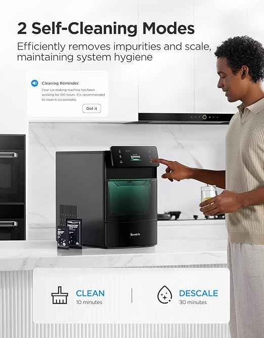 GoveeLife Smart Nugget Ice Maker Pro, 60lbs Daily, 6-Minute First Ice, 40dB Ultra-Quiet with AI NoiseGuard, App & Voice Control, Self-Clean, 3.5lbs Basket & Dual Water Tanks, for Home Kitchen, Party