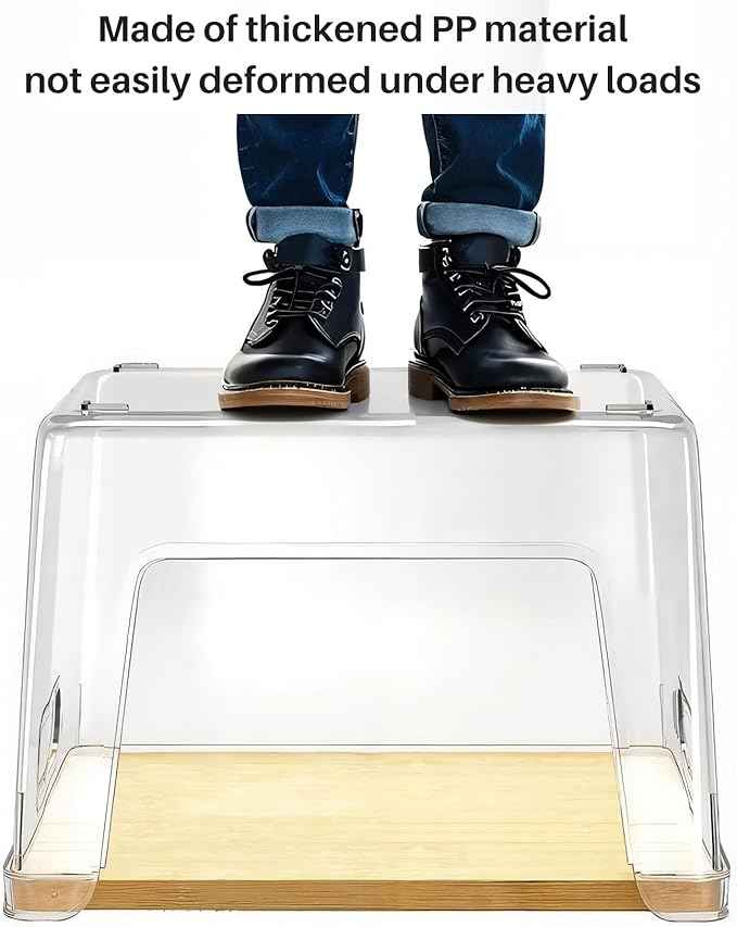 2 Set Pantry Organizer and Stackable Storage Kitchen,Sturdy and Durable Storage Basket for Potato, Onion, Garlic, Fruit, Vegetable, Produce, Clear Plastic Storage with Lid&Handle