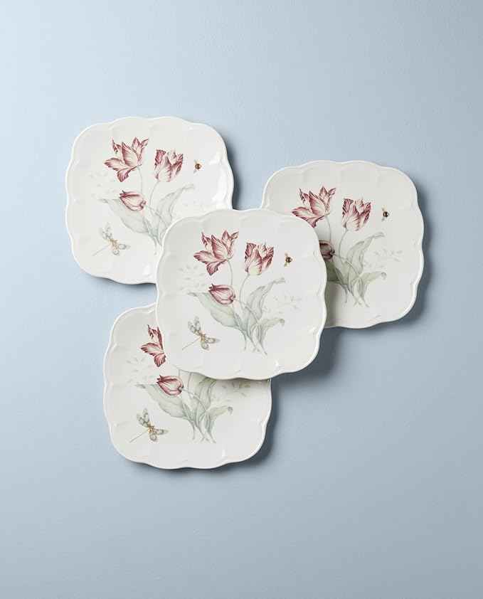 Lenox 894308 Butterfly Meadow Square 4-Piece Accent Plates