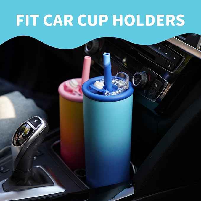 Konokyo 25oz Insulated Tumbler with Lid and Straw, Reusable Iced Coffee Cup with Lid, Travel Coffee Mug, BPA-Free, Leak-Proof and Durable, Turquoise