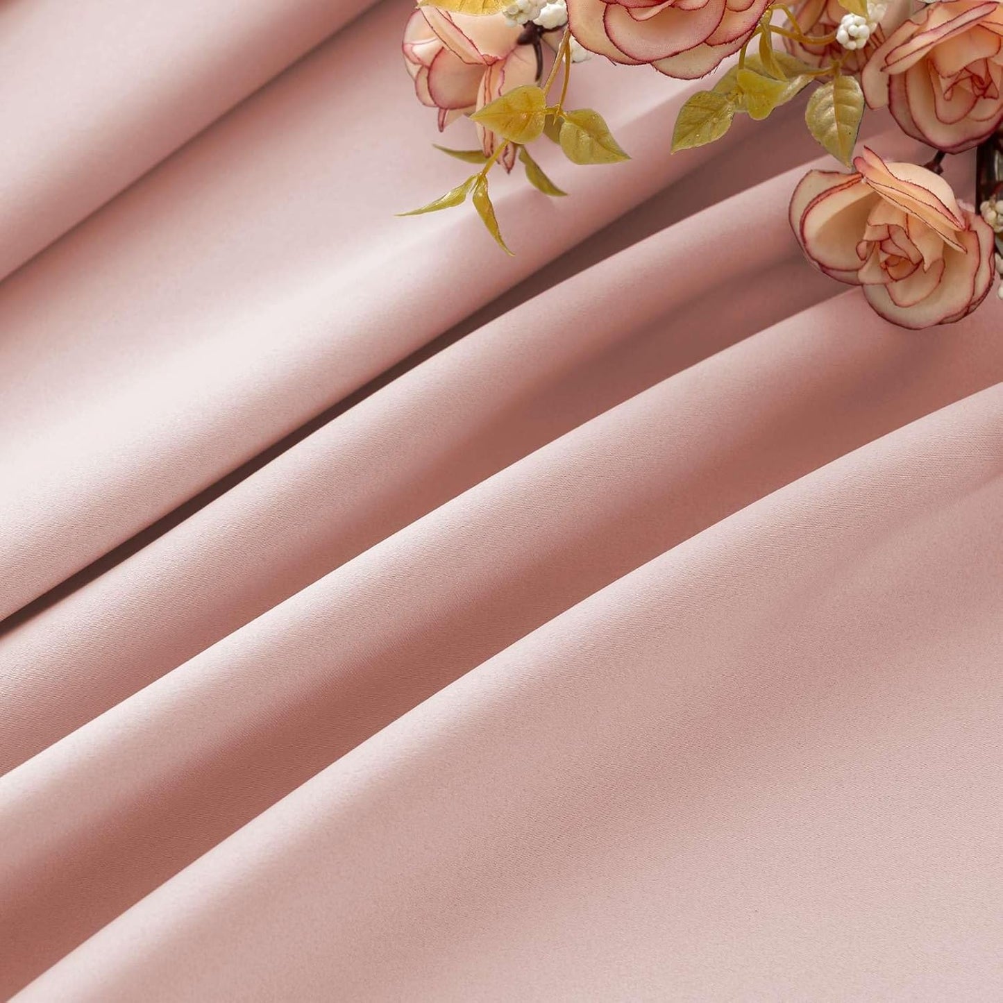 H.VERSAILTEX Blackout Curtains 84 Inch Length 2 Panels Set for Living Room Bedroom, Back Tab Pinch Pleated Thermal Insulated Room Darkening Light Blocking Curtains with Hooks, Baby Pink