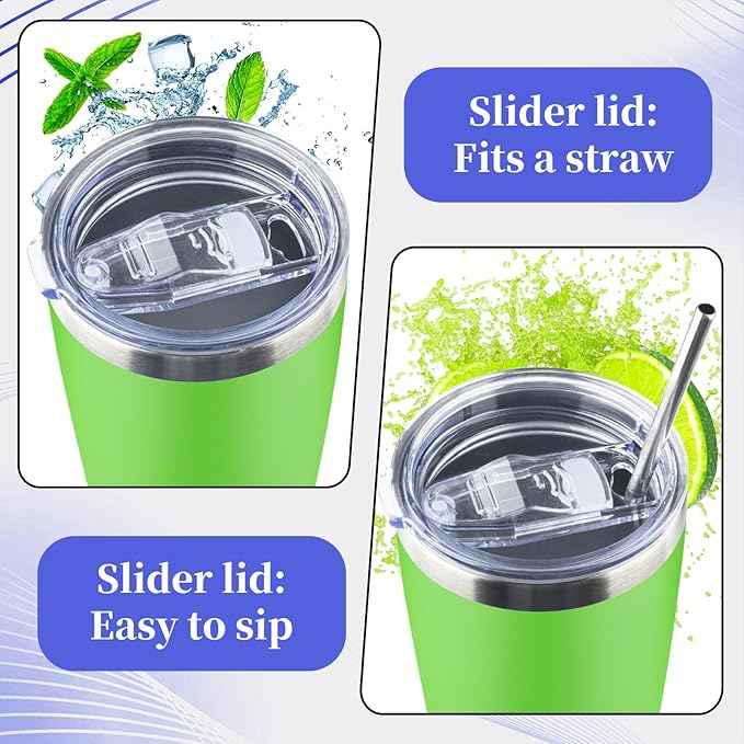 40 oz Tumbler with Lids and Straws Double Wall Vacuum Insulated Tumbler Cup,Stainless Steel Leak-proof Thermal Tumbler Powder Coated Travel Coffee Mug for Cold and Hot Drinks,Avocado Green