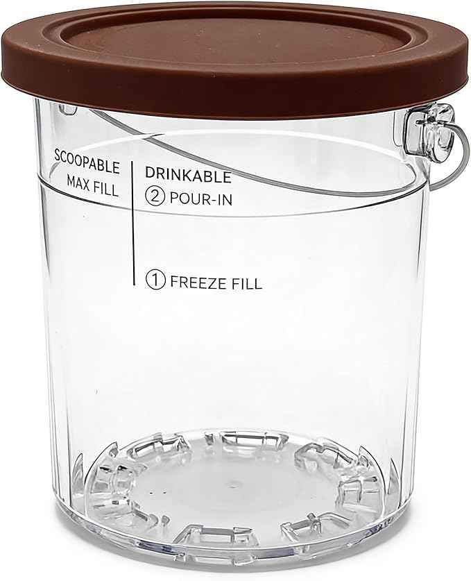 Replacement Paddle, Outer Bowl with Lid,2pcs Pint with Lid, compatible with Ninja Creami Ice Cream Maker: NC500, NC501, NC501H, NC501HBL and NC501HGN Series