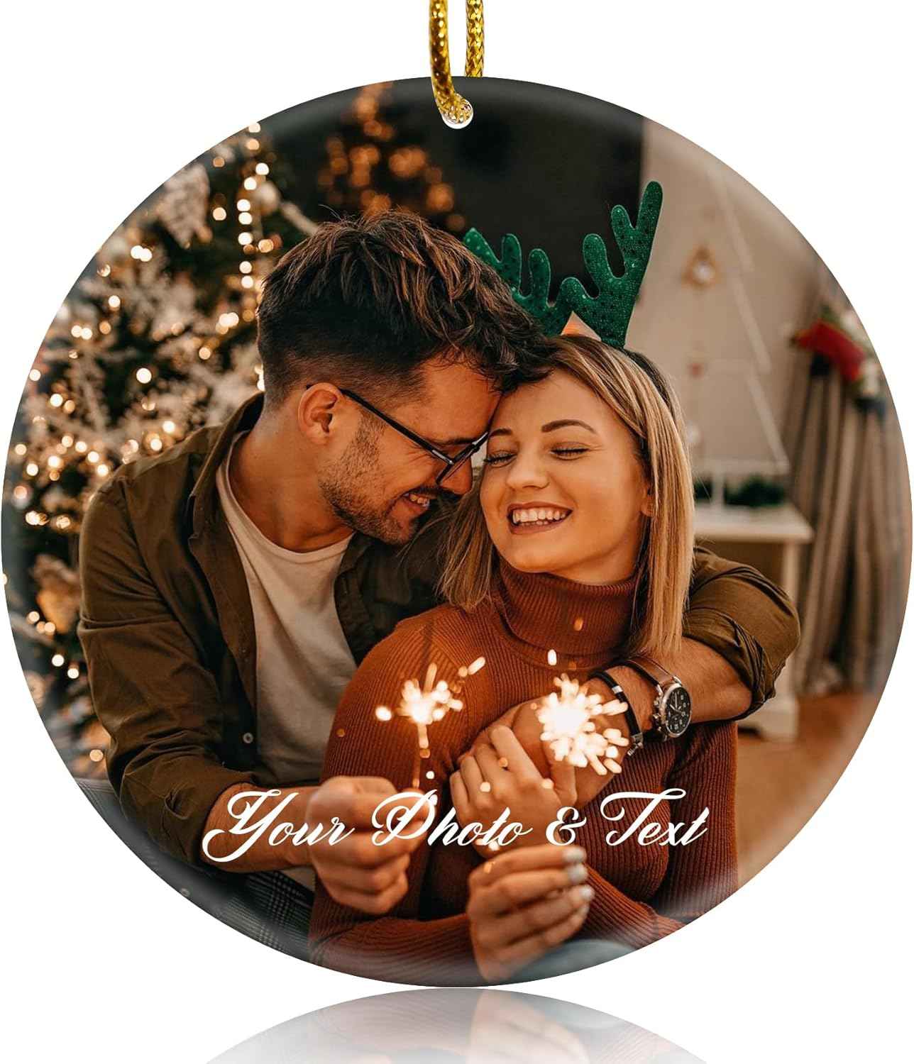 Personalized Christmas Ornament 2025,Custom Christmas Ornament,Double Sided Photo Christmas Ornament,Customized Christmas Ornaments, 2025,Ornement de Noel Personnalisé