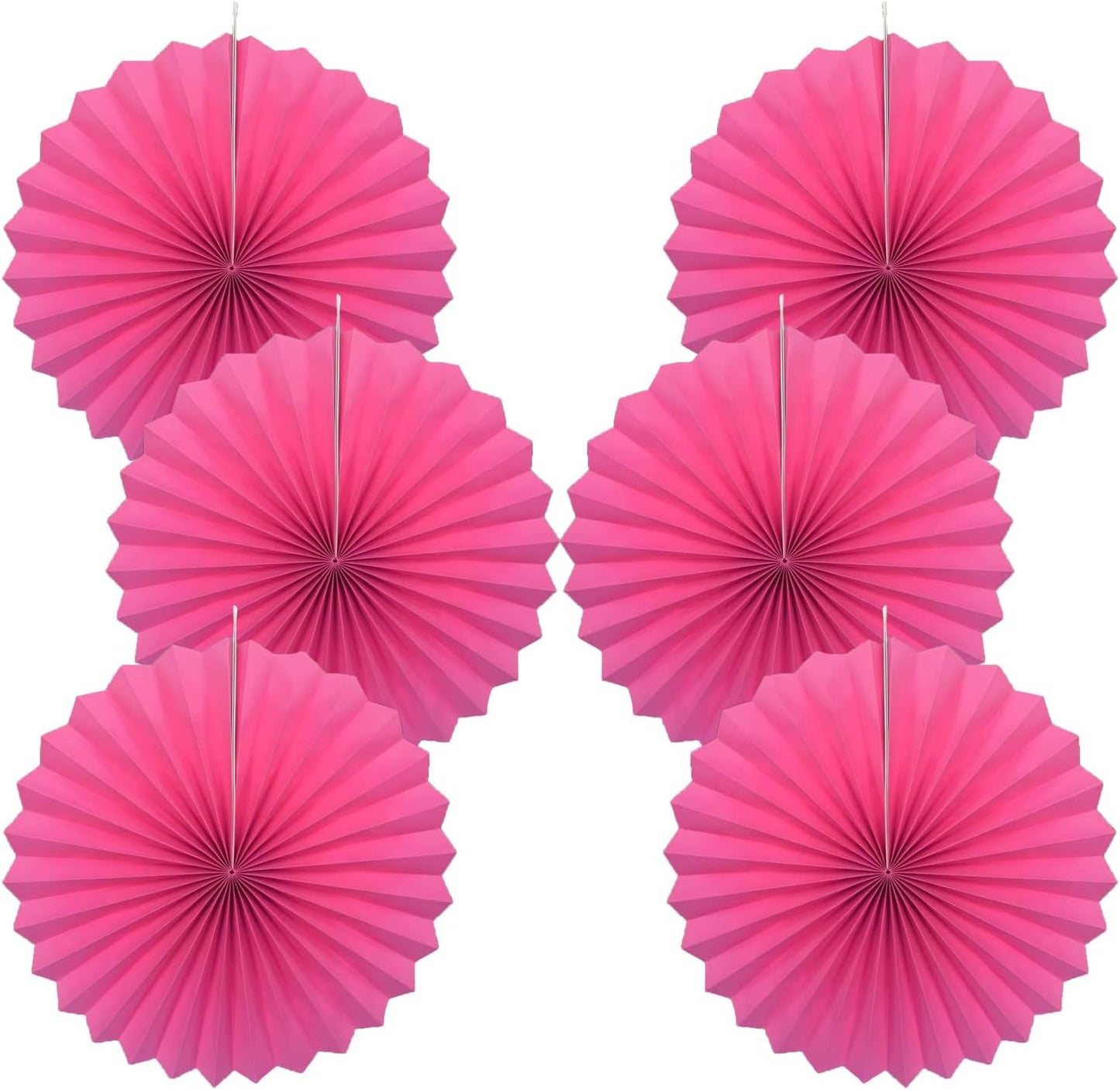 Red Graduation Party Decor,Girls Party Decorations ,Party Supplies Party Fans 16in, Anniversary Decorations for Party,Wedding Graduation Events Accessories 30 Color DIY Set （Rose Red）