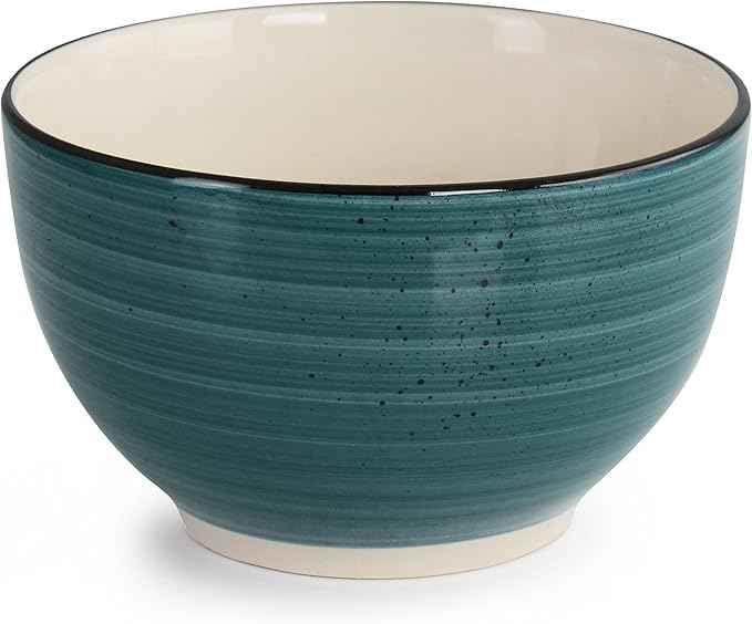 Elama Gia 24 Piece Stoneware Dinnerware Set (Dark Green)