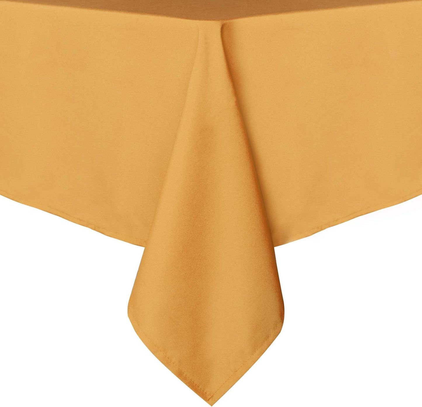 sancua Rectangle Tablecloth - 90 x 132 Inch - Stain and Wrinkle Resistant Washable Polyester Table Cloth, Decorative Fabric Table Cover for Dining Tables, Buffet Parties and Camping, Gold