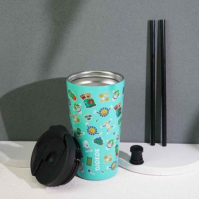 BJPKPK 18oz Tumbler With lid And Straw Stainless Steel Travel Coffee Mug Insulated Tumblers Cups,Passionate-Red