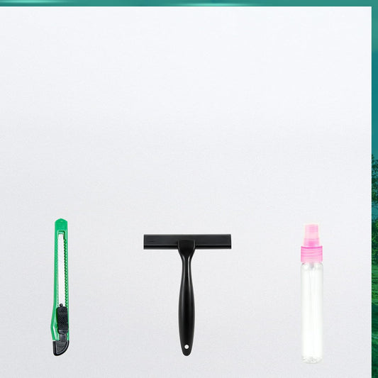 Frosted Glass Window Film with Tools,Reusable Window Privacy Film,Static Clings Window Film Kit for Home Bathroom and Office. (White, 35.4Inch×157.4Inch)