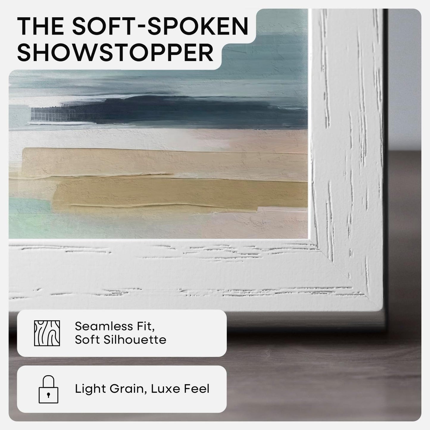 Homeforia 15x15 White Picture Frame, High End Oak 15 x 15 Square Wood Frames with Mat 11 by 11 inches Photo, 15by15 White Wooden Poster Frames Matted to 11x11 Print, Tempered Glass, Wall Kit, Set of 1