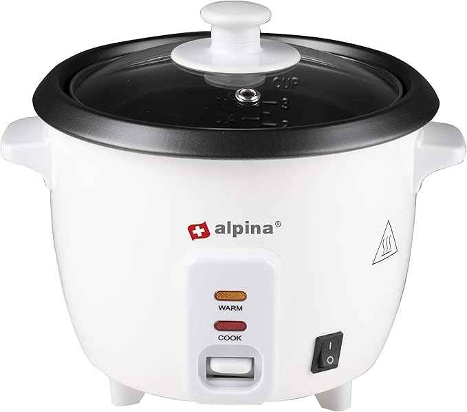 Alpina Rice cooker - 0.6 liter - 300 Watt - With cooking and heat control light - White