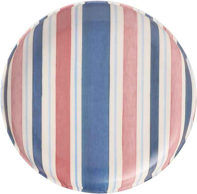Oneida Dinnerware Sets, 24 Seven Melamine Stripe 12-Piece Dinnerware Set, Set for 4, Service For 4, Melamine Material, Dishwasher Safe, Plates And Bowls, Dinner Dishes, Kitchen (Assorted, 12 Piece)