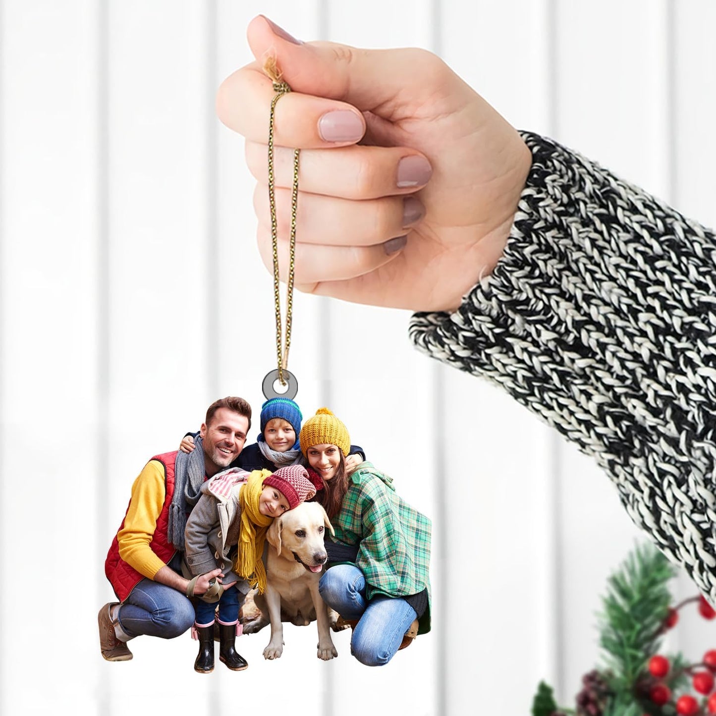 Customized Photo Ornament for Xmas Tree 2D, Personalized Christmas Ornament with Photo, Xmas Family Friend Gifts, Custom Picture Family Christmas Ornament 2025, Hanging Christmas Decor