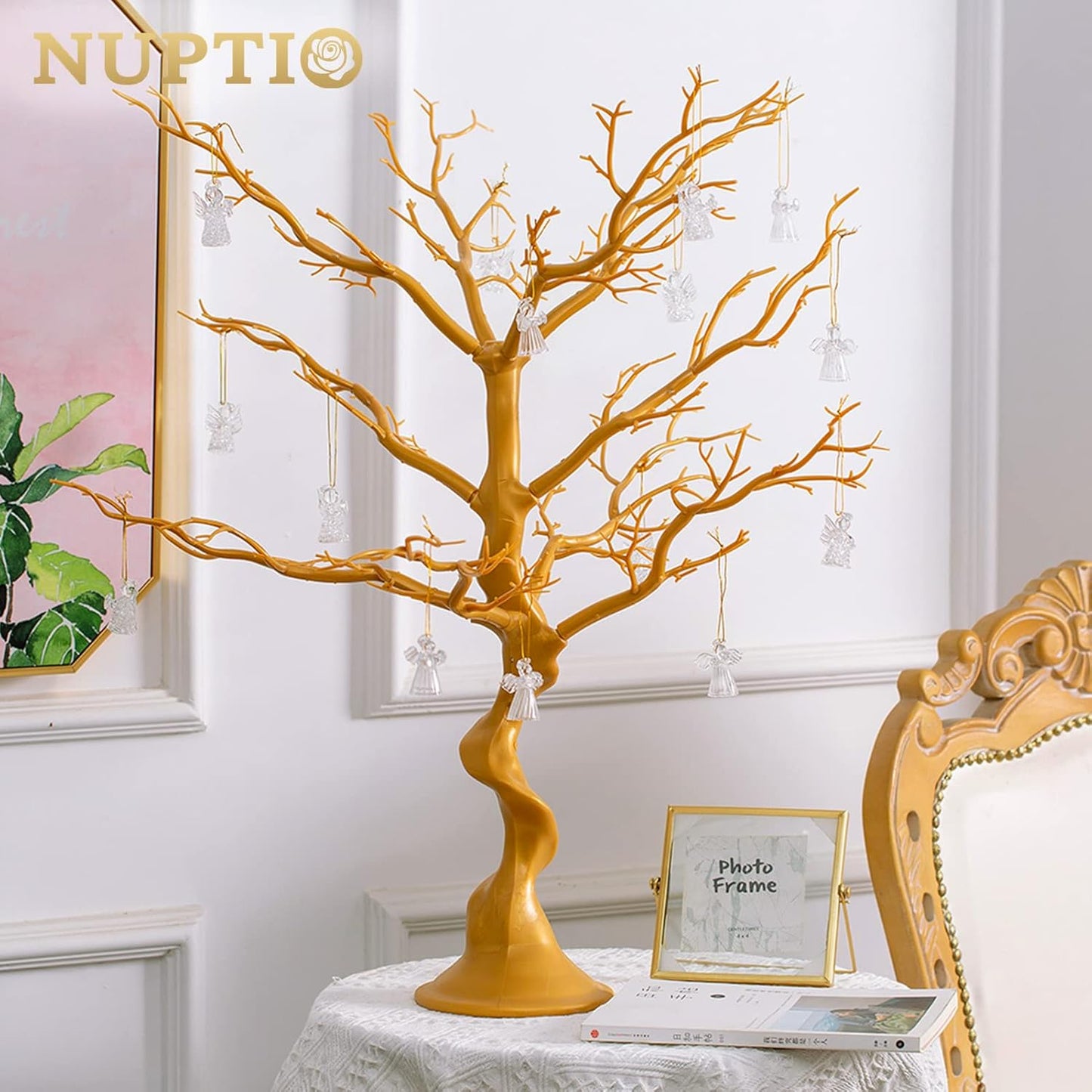 Nuptio Tree Branch Centerpieces for Weddings 30"/76cm Tall Manzanita Trees Centerpiece Tree Branches for Birthday Party Event Tabletop Decorations (1 Pc)
