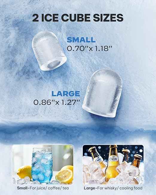 Silonn Ice Maker Countertop,Self-Cleaning Ice Makers with Basket and Scoop,9 Cubes in 6 Mins, 26 lbs per Day, Ideal for Home,Kitchen,Camping,RV,White
