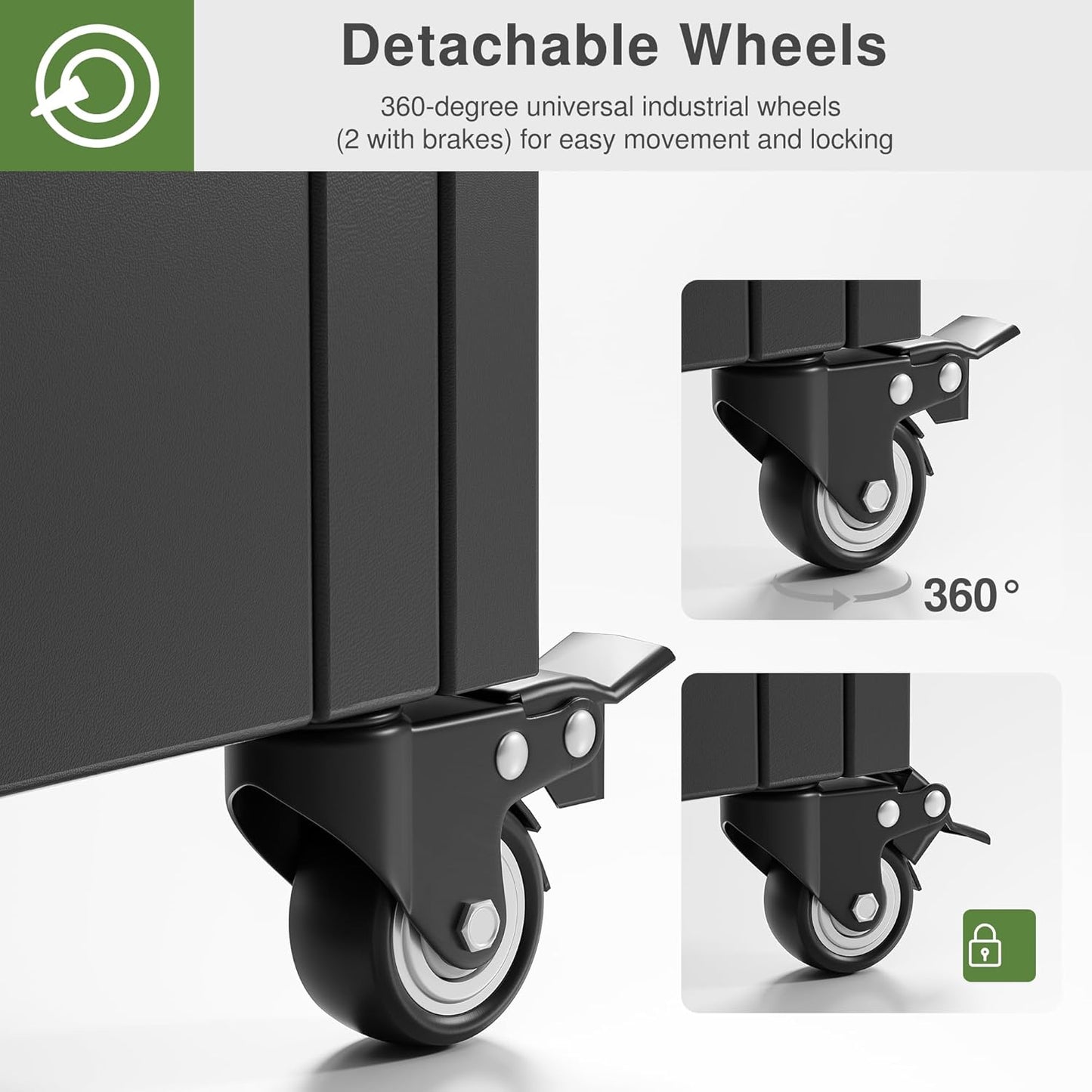 Casaphoria Metal Raised Garden Bed with Trellis and Wheels, 72"x35"x16" Planter Box for Climbing Plants, Vegetables & Vines, Features Drainage Holes and Privacy Screen (Black-Harold)