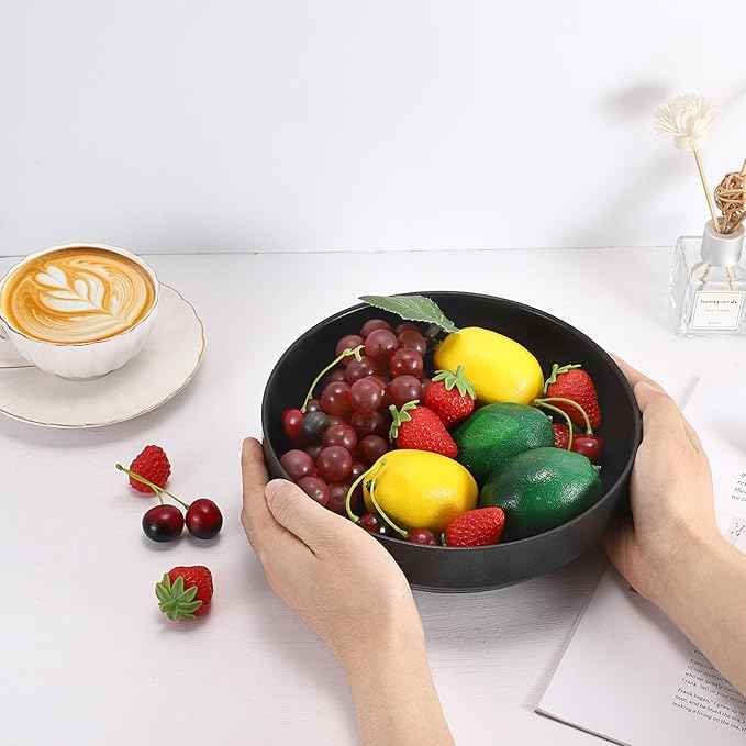 Stainless Steel Bowl Decorative Key Bowl Serving Bowl for Snack Fruit Dish Round Key Dish for Entryway Table Coffee Table Kitchen Counter, 8.3 Inches