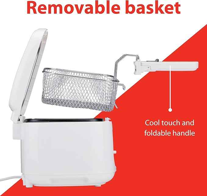 Alpina Deep Fryer, Deep Fryer, 1800 Watt, 2.5 L, All 190 °C, White