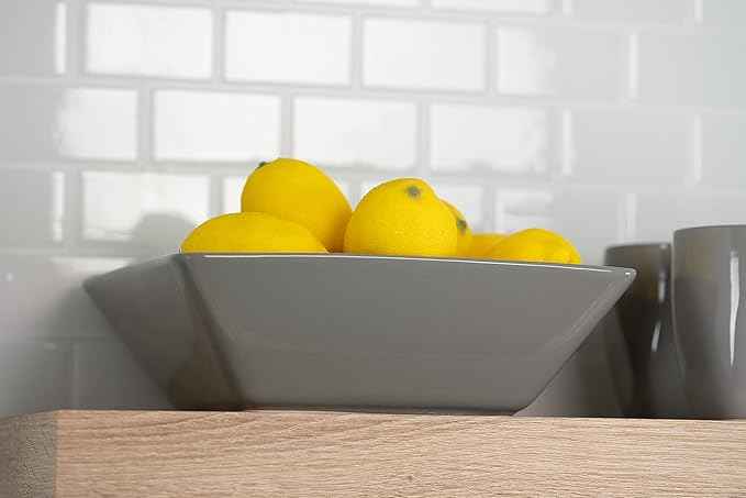 10 Strawberry Street Nova Square 40 pc Dinnerware Set, Gray