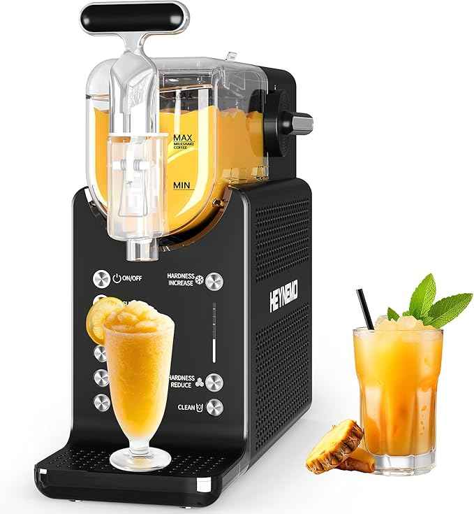 Slushie Machine for Home 68oz, No Ice Needed Frozen Drink Margarita Machine, Slushy Maker Machine for Ice Cream, Slushie Maker with 5 Pre-Set Programs, Self-Cleaning, ETL Certified, Black