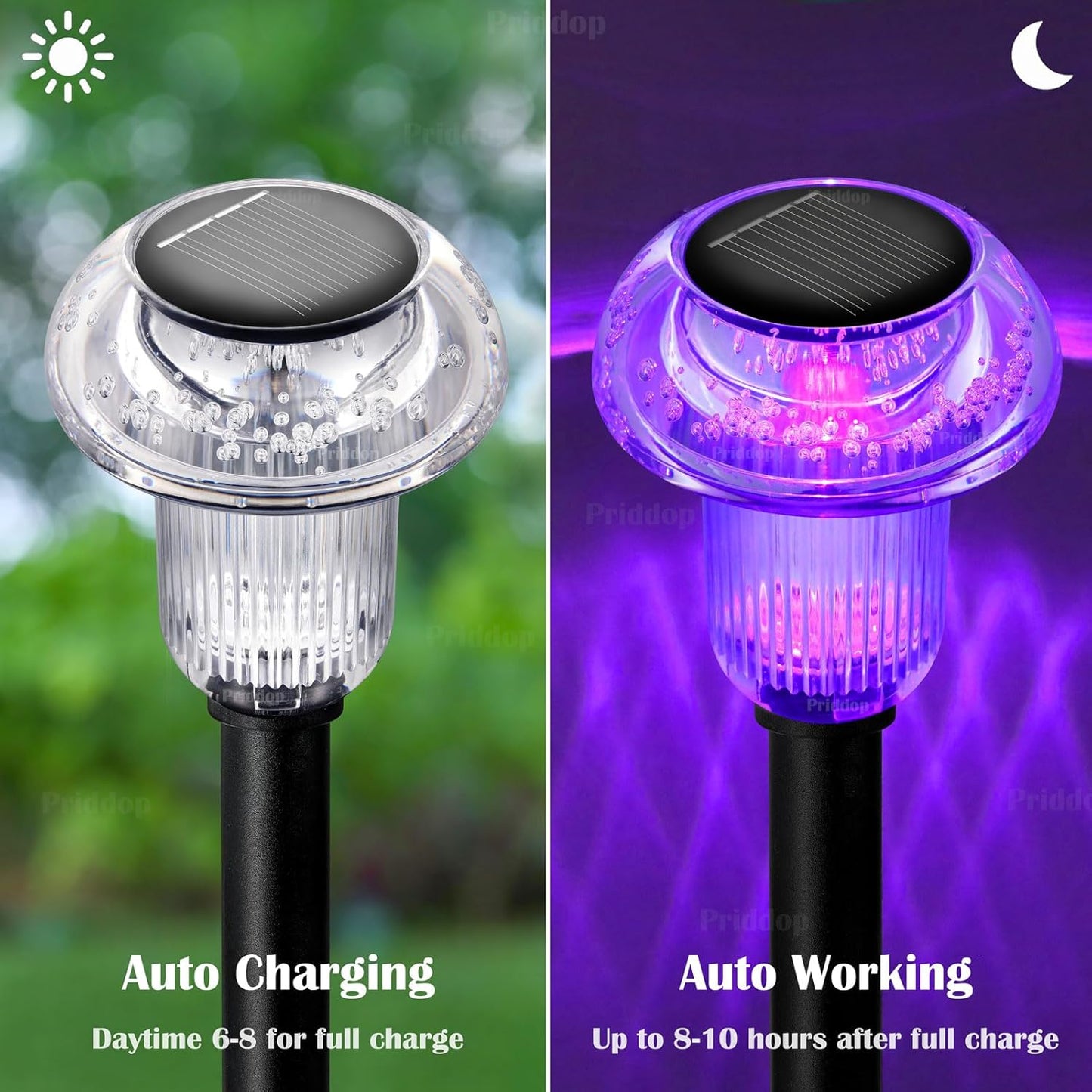 Solar Lights Outdoor Pathway Waterproof 16 Pack Color Changing LED Acrylic Mushroom Decorative Garden Lights for Yard Landscape Patio Outside Christmas Decorations