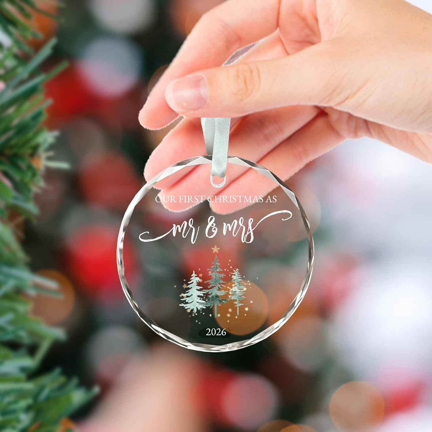 Wedding Ornament 2026, Wedding Gifts for Newlyweds, First Christmas Married Ornament 2026, Bridal Shower Gifts, Our First Christmas as Mr and Mrs Ornaments