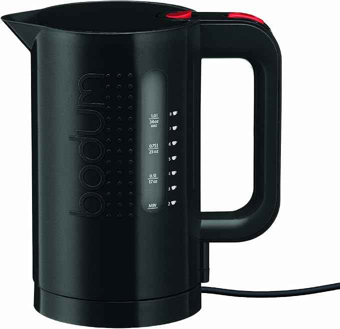 Bodum 11452-01Euro Bouilloire Électrique 1.0 L Noir