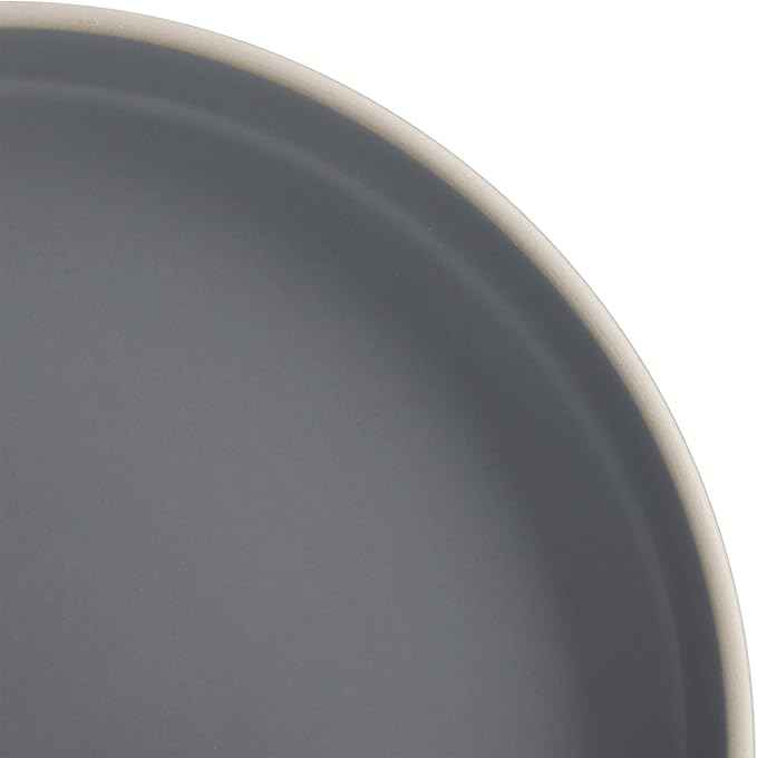 Gibson Home Zuma 16 Piece Round Kitchen Dinnerware Set, Dishes, Plates, Bowls, Mugs, Service for 4, Matte Stoneware, Grey, Gray