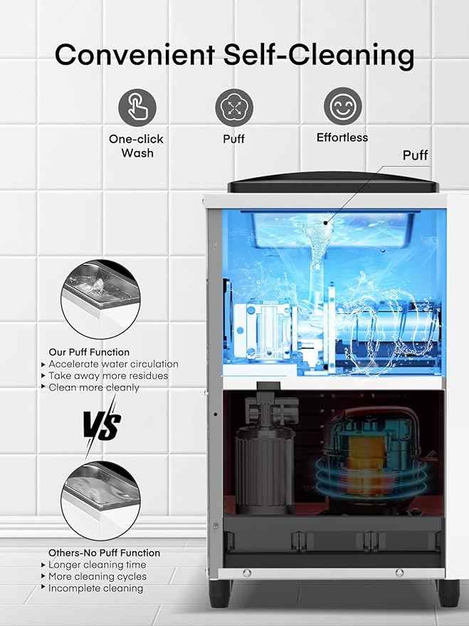 Commercial Ice Cream Machine, 2.6-5.3 Gal/h Soft Serve Ice Cream Machine with 4L Hopper & 1.6L Cylinder, Pre-Cooling & Auto Clean, Touch LCD for Snack Restaurants Bars (white, 4L)