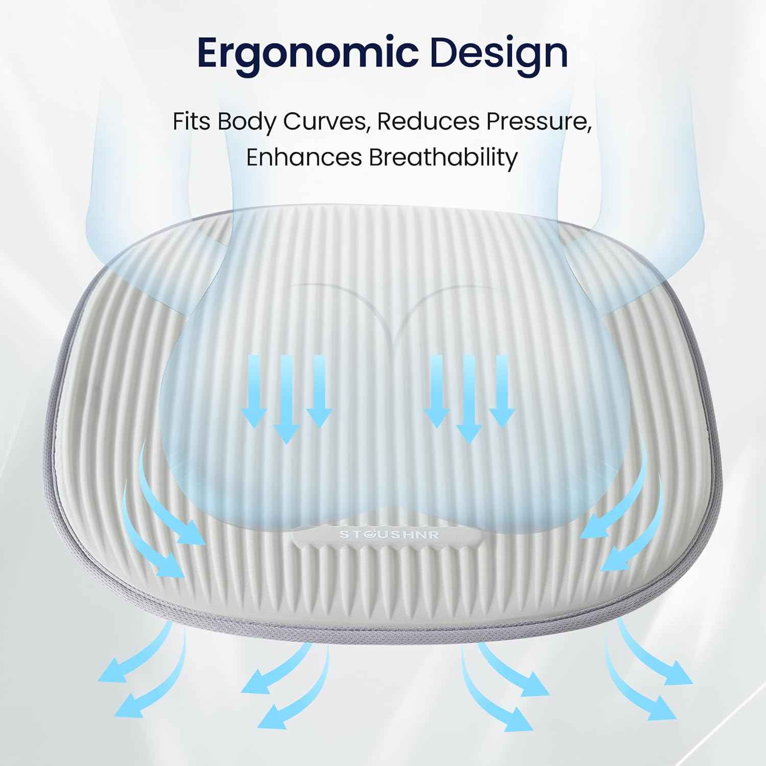 Gel Seat Cushion for Long Sitting,3-Second Cooling Pressure Relief Pillow for Car Seat & Office Chair,Back,Tailbone,Coccyx Comfort Support Seat Pad (Green)