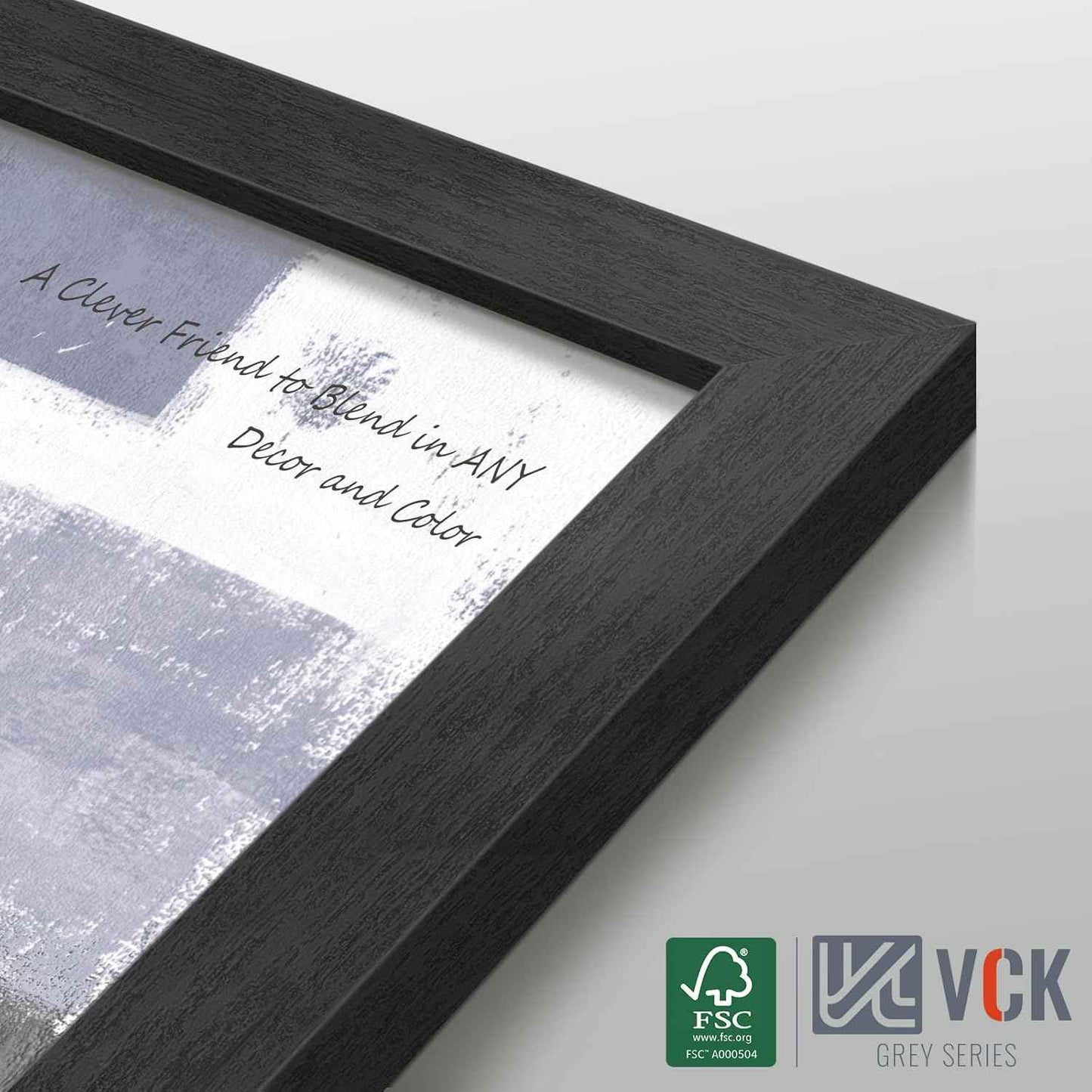 VCK 24x30 Poster Frame Solid Wood Black 3 Pack Picture Frames 24 x 30 Inches with Wall Mounting Hanging