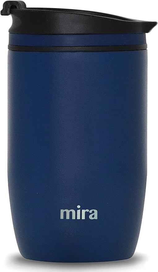 MIRA 12 oz Travel Coffee Mug - Insulated Stainless Steel Tumbler with Screw Lid - Admiral Blue