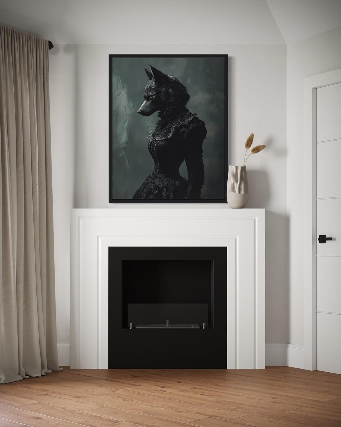 Werewolf Gothic Art Print Poster, Vintage Dark Academia Wall Art Witch Aesthetic Mystic Fantasy Goth Paitning Portrait Gifts Decor 133 (Werewolf, 11 x 14 inches, Unframed)