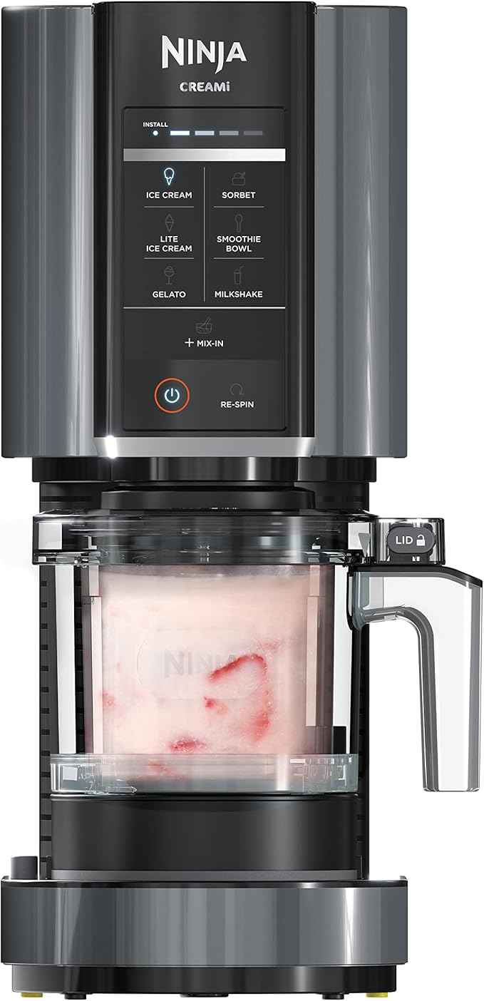 Ninja CREAMi 7-in-1 Ice Cream Maker, Includes (5) Pints, for Ice Cream, Gelato, Sorbet ,Milkshakes, Mix-ins, Smoothie Bowls & More
