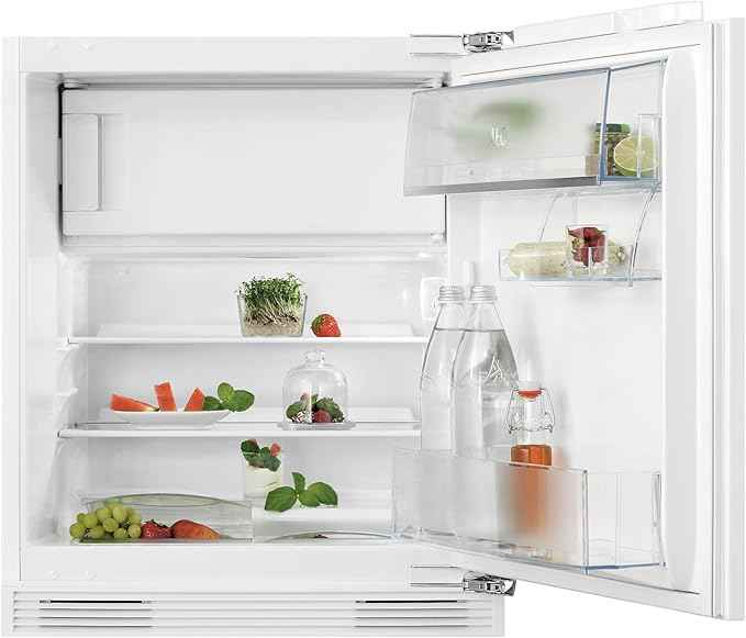 AEG OSF6I82EF Mini Refrigerator, 82 cm, 94 L Capacity, Convenient and Effortless Storage, Freezer Compartment, Touch Controls, 1 Door on Right and Reversible, White, Class E