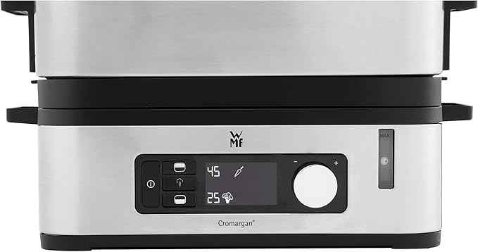 WMF 415090011 Vitalis E Steamer Steel, Black, Silver