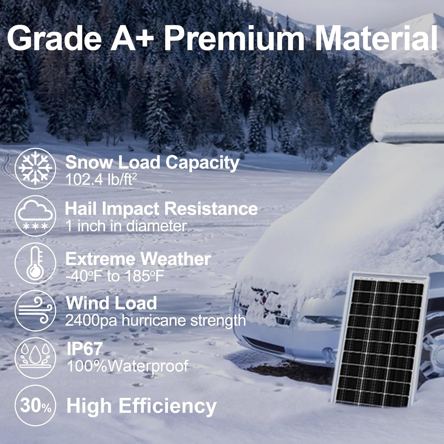 SOLPERK 100W Solar Battery Charger Solar Battery Maintainer + Upgrade 10A MPPT Charge Controller + Adjustable Mount Bracket for Car RV Boat Motorcycle，12V Waterproof Solar Panel Kit Trickle Charging