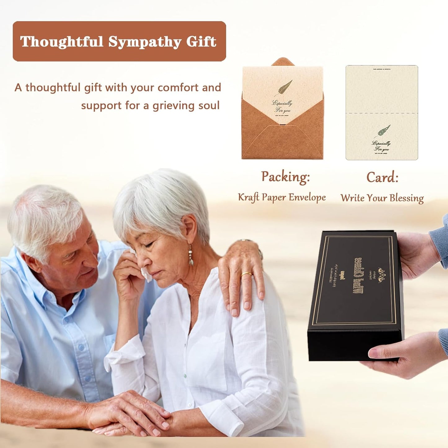 Sympathy Gift Baskets, 30" Wooden Memorial Wind Chimes for Loss of Loved One, Memorial/Bereavement/Condolence/Funeral Gifts, in Memory of a Loved One Mother Father