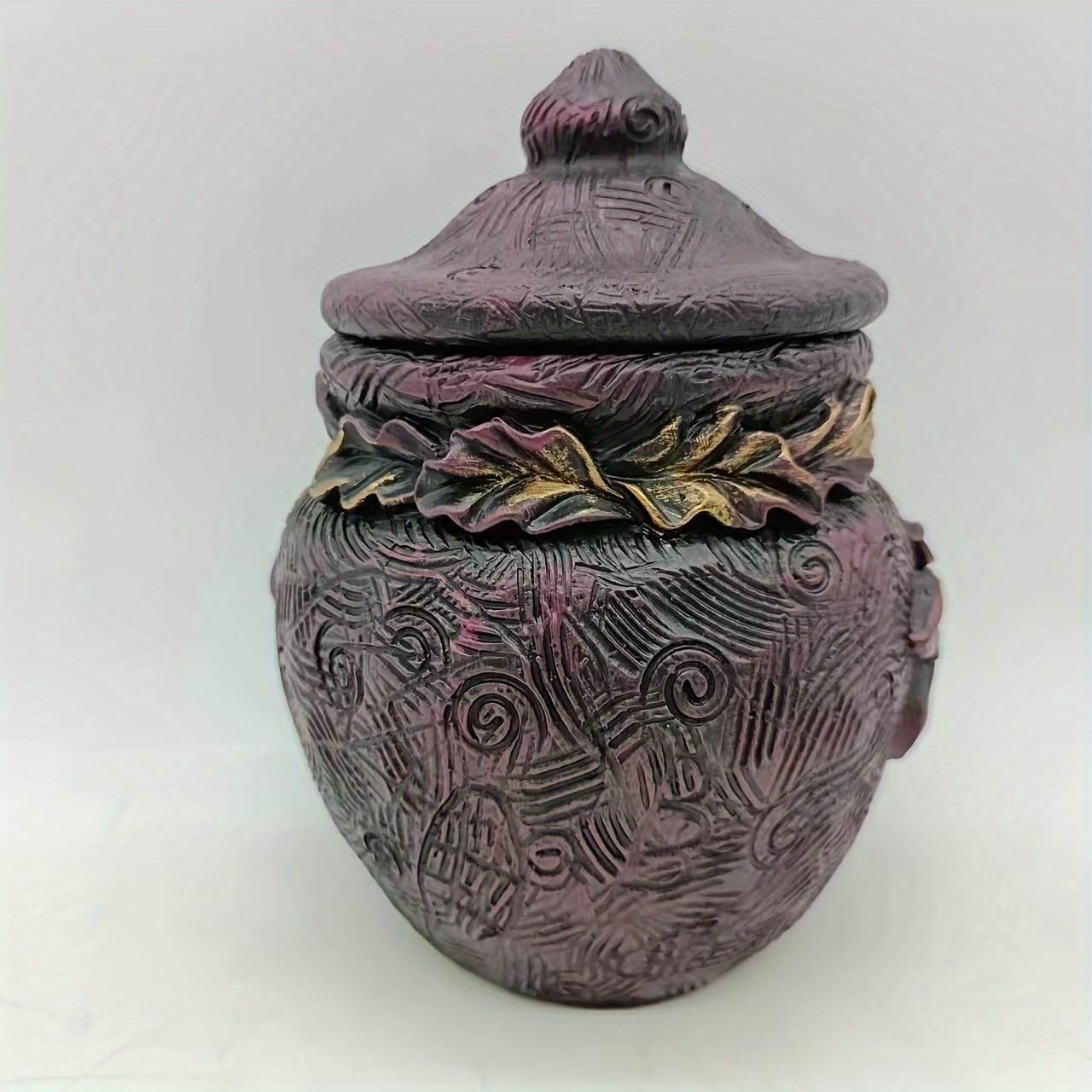 Magic Gothic Jars Vase Statue-Enchanting Purple Butterfly Figure Bottle Vintage Decor Gift for Wizard and Witch Costume Props