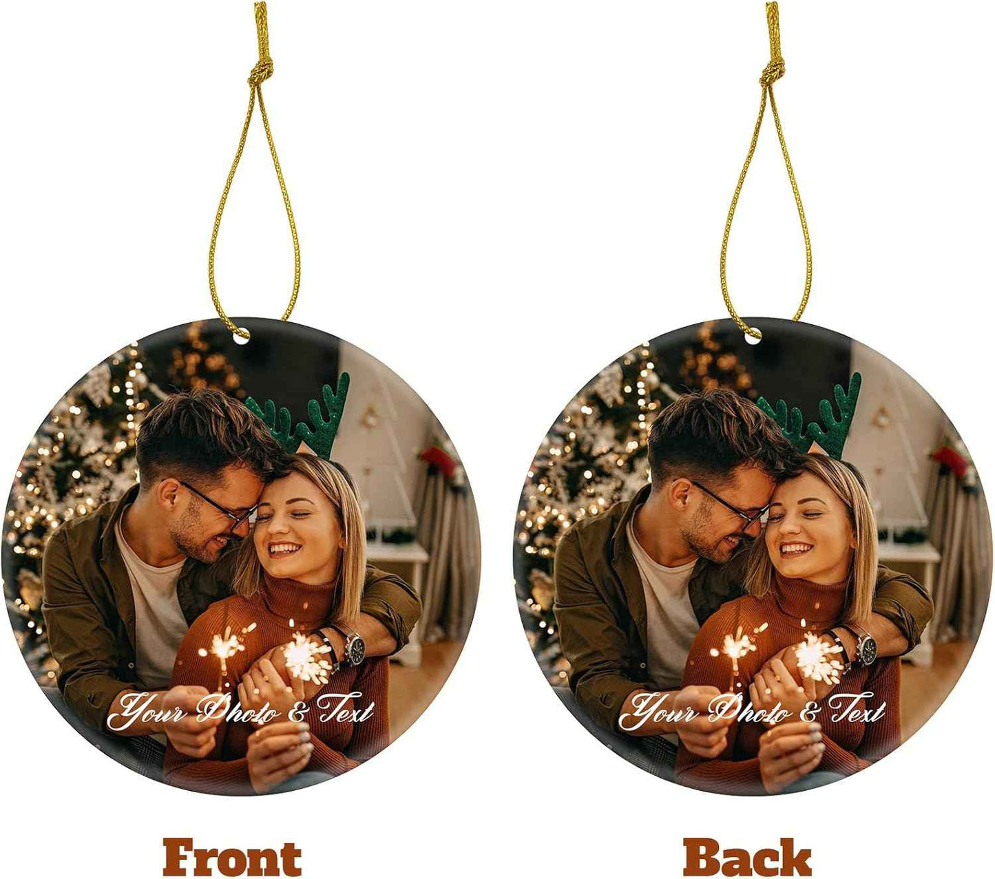 Personalized Christmas Ornament 2025,Custom Christmas Ornament,Double Sided Photo Christmas Ornament,Customized Christmas Ornaments, 2025,Ornement de Noel Personnalisé