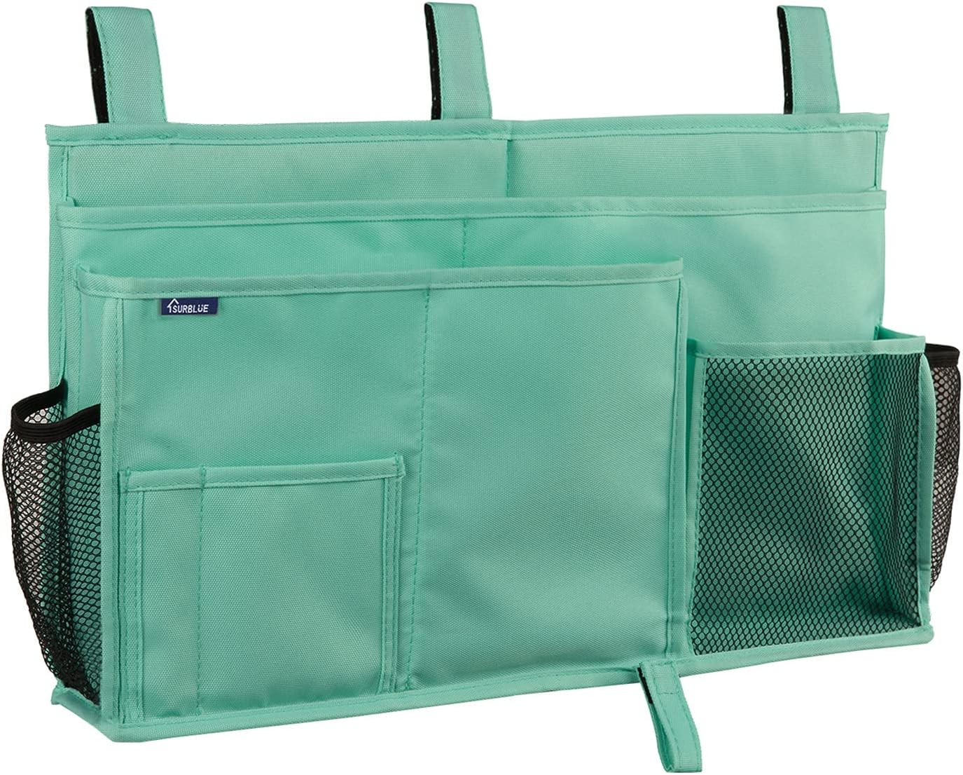 Surblue Caddy Hanging Organizer Bedside Storage Bag for Bunk and Hospital Beds, Green, L