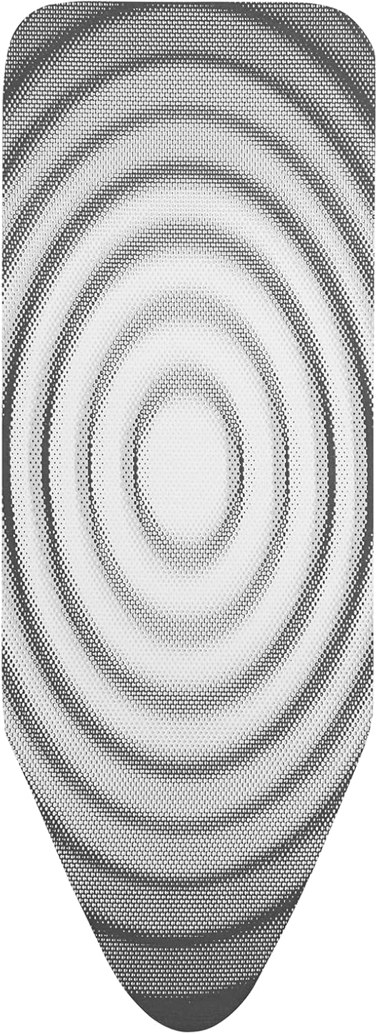 Brabantia - Ironing Board C - Extra Large Steam Unit Holder - Adjustable in Height - Non-Slip Rubber Feet - Cotton Cover with Foam Layer - Foldable XL Unit - Titan Oval - 49 x 18 inches