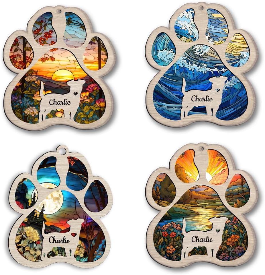 Personalized Belgian Malinois Suncatcher Dog Memorial Gifts, Custom Belgian Malinois Ornament Christmas Tree, Pet Remembrance Gift, Loss of Dog Sympathy Gift, Pets Memorial Ornament, Pet Loss