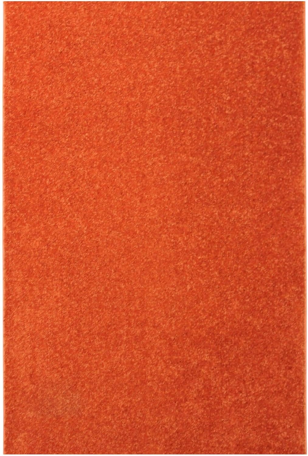 KOECKRITZ Soft and Colorful Kids Classroom Area Rugs (Passes Flammability Pill Test) Many Sizes and Bright Colors to Select from (8' x 8', Tangerine)