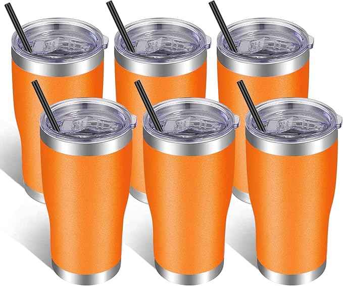 VEGOND 20oz Tumbler Stainless Steel Tumbler Cup with Lid And Straw Vacuum Insulated Double Wall Travel Coffee Mug