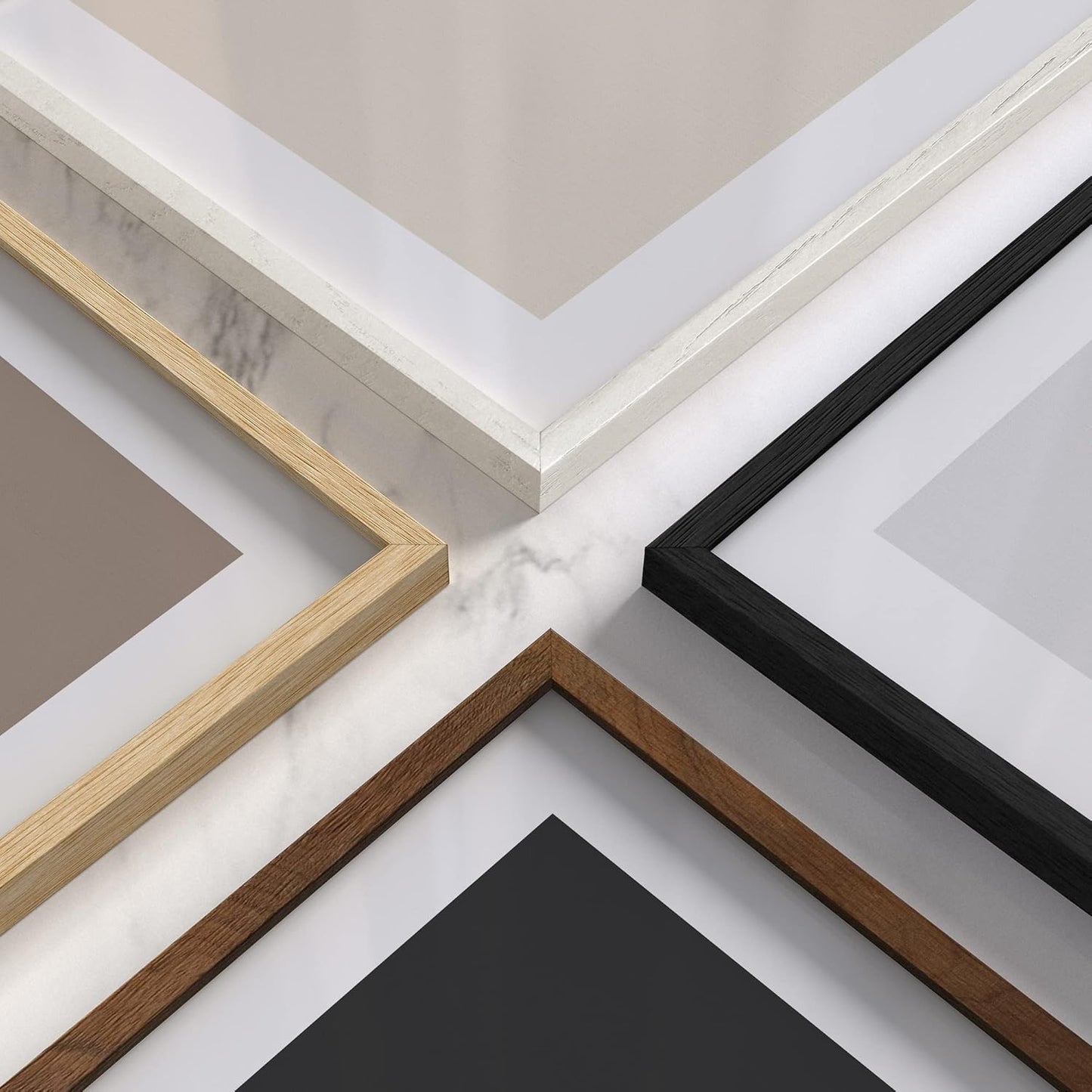 HAUS AND HUES 20x30 Picture Frames - Set of 3: Beige Framed Poster Frames