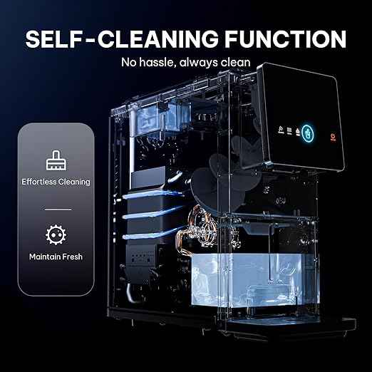 Silonn Nugget Ice Maker Countertop, Auto Drop Ice, Self Cleaning Ice Machine, 40 lbs/24H Soft Chewable Ice, Self Dispensing Nugget Ice Maker for Home, Kitchen and Party